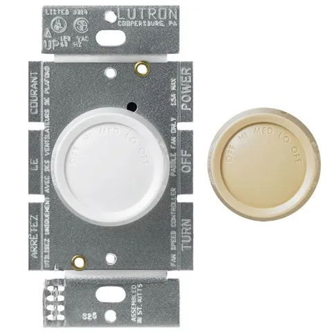 Rotary 1.5 Amp 3-Speed Single-Pole Fan Control, White