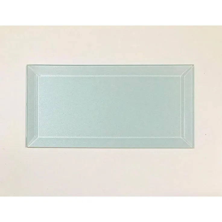 ABOLOS Frosted Elegance Blue Subway 3 in. x 6 in. Glossy Glass Subway Tile (1 sq. ft.), photo 2 of 6