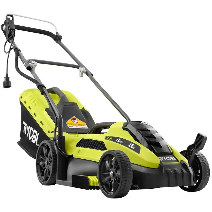 RYOBI 13 in. 11 Amp Corded Electric Walk Behind Push Mower and 8 Amp Electric Jet Fan Blower, photo 7 of 9