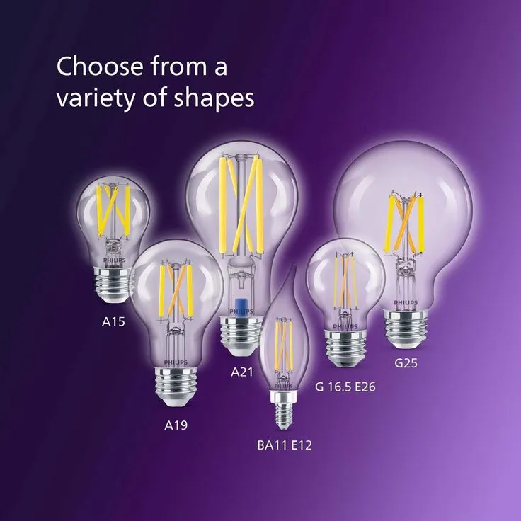 Philips 40-Watt Equivalent Soft White BA11 Dimmable Warm Glow Dimming Effect LED Candle Light Bulb Bent Tip E26 (2700K) (3-Pack), photo 7 of 8