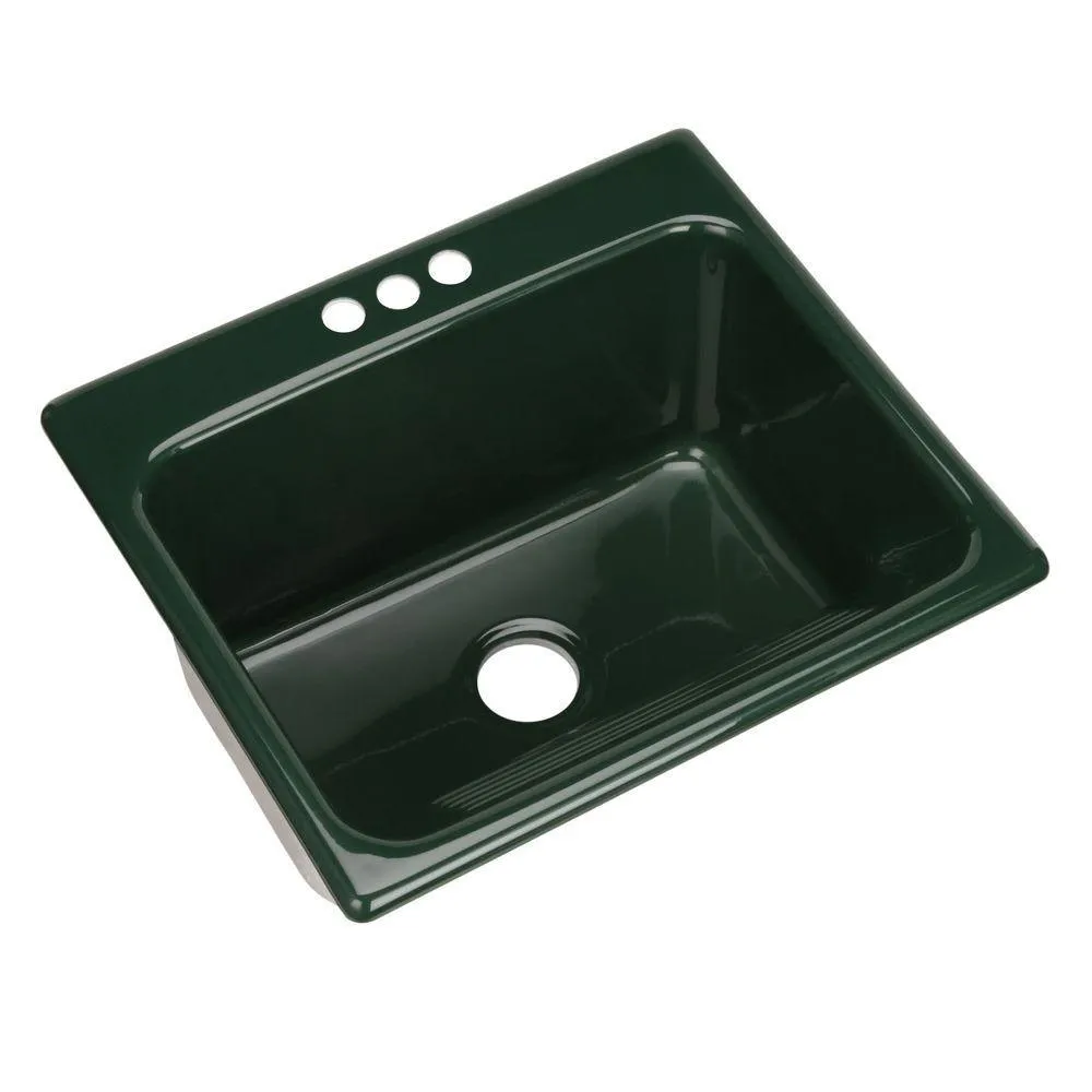 Kensington Drop-In Acrylic 25 in. 3-Hole Single Bowl Utility Sink in Ice Grey, photo 6 of 18