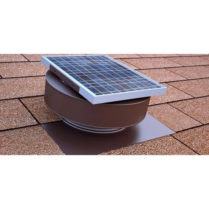 Active Ventilation 365 CFM Brown Aluminum Solar Powered Attic Fan, photo 4 of 11