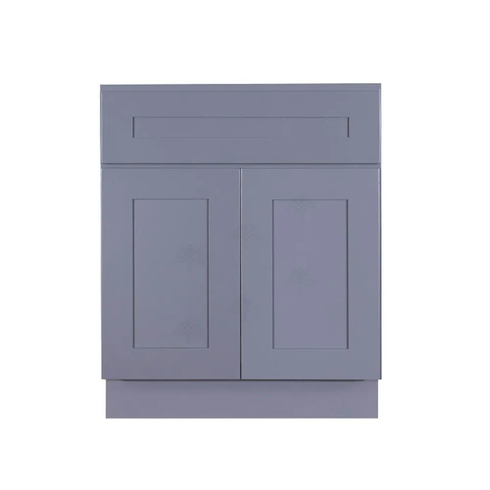 LIFEART CABINETRY Lancaster Shaker Assembled 30 in. W x 21 in. D x 32.5 in. H Bath Vanity Sink Base Cabinet with 2 Right Drawers in White, photo 13 of 22