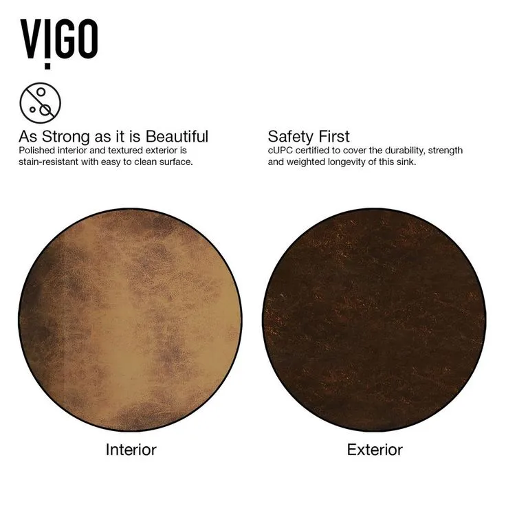 VIGO Rectangular Glass Vessel Bathroom Sink in Russet with Faucet Set in Oil Rubbed Bronze, photo 5 of 11