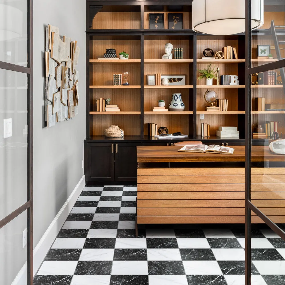 Merola Tile Merzoni Checker Ruzzini 17-7/8 in. x 17-7/8 in. Porcelain Floor and Wall Tile (13.5 sq. ft./Case), photo 8 of 8