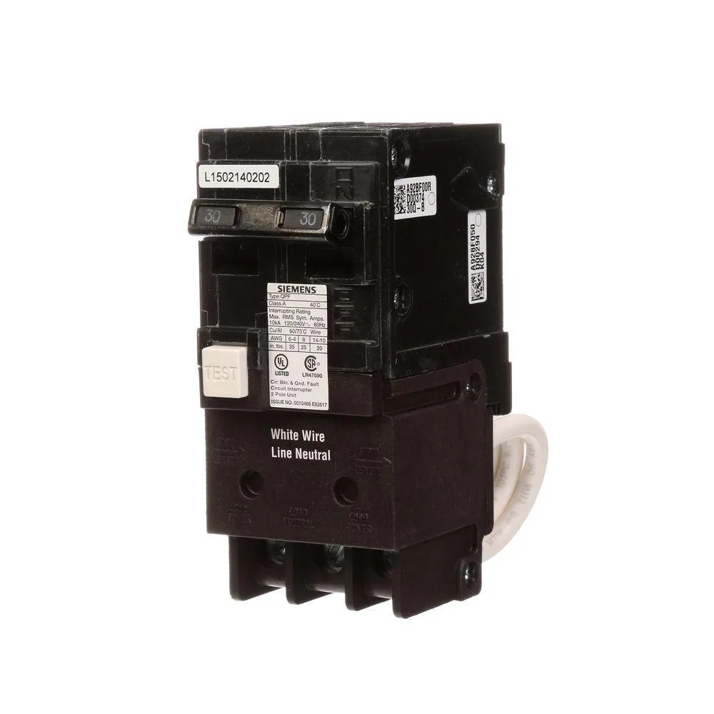 Siemens 20 Amp Double Pole Type QPF2 GFCI Circuit Breaker, photo 6 of 7