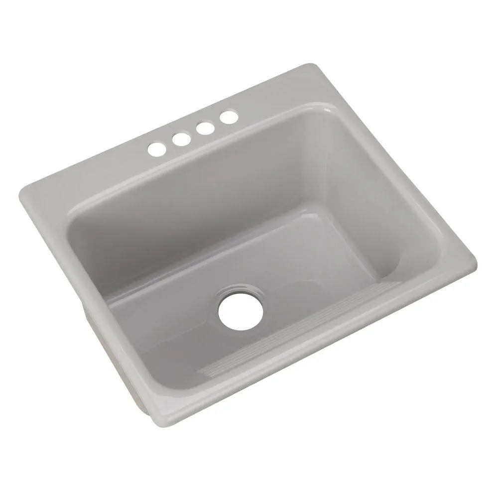 Kensington Drop-In Acrylic 25 in. 4-Hole Single Bowl Utility Sink in White, photo 6 of 17