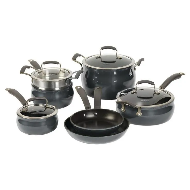 Translucent 11-Piece Hard-Anodized Aluminum Nonstick Cookware Set in Ebony, photo 5 of 8