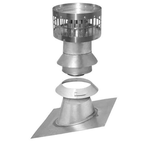 3 × 5 in Vertical Concentric Termination Vent Kit Stainless Steel for Mid Efficiency Tankless Gas Water Heaters
