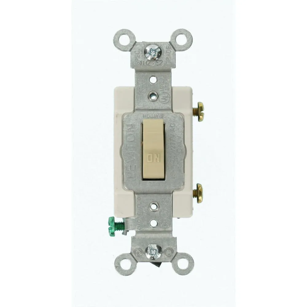 15 Amp Commercial Grade Single Pole Toggle Switch, Gray, photo 7 of 8