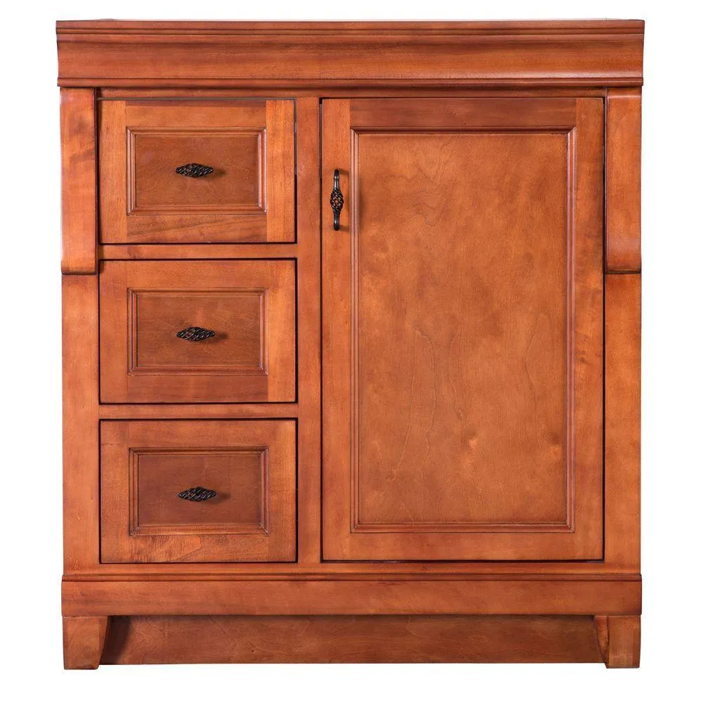 Naples 48 in. W Bath Vanity Cabinet Only in Distressed Grey with Left Hand Drawers, photo 25 of 30