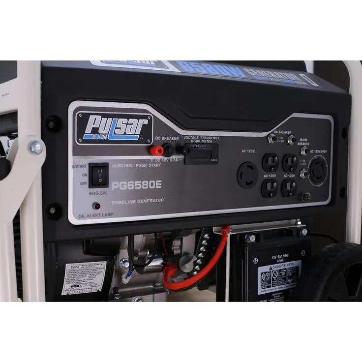 Pulsar 6,580/5,500-Watt Gasoline Powered Electric/Recoil Start Portable Generator with CARB Compliant 274 cc Engine, photo 3 of 5