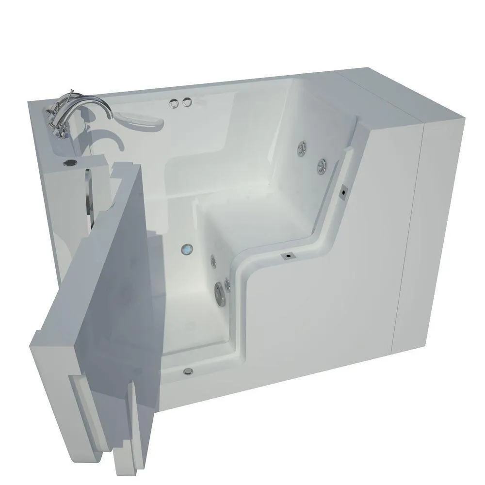 Universal Tubs Nova Heated Wheelchair Accessible 5 ft. Walk-In Whirlpool Bathtub in White with Chrome Trim, photo 9 of 19