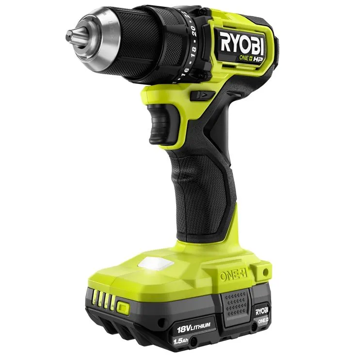 RYOBI ONE+ HP 18V Brushless Cordless Compact 1/2 in. Drill/Driver Kit with (2) 1.5 Ah Batteries, Charger and Bag, photo 2 of 8