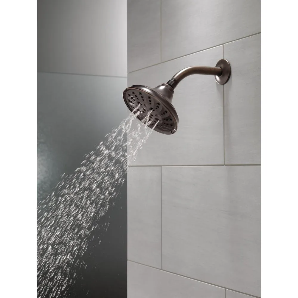 Delta Pivotal 5-Spray 6 in. Wall Mount Fixed Rain H2Okinetic Shower Head in Venetian Bronze, photo 8 of 24