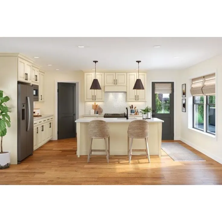 allen + roth Annscroft 9-in W x 34.5-in H x 24-in D Hazelnut Maple Door Base Semi-Custom Cabinet, photo 4 of 6