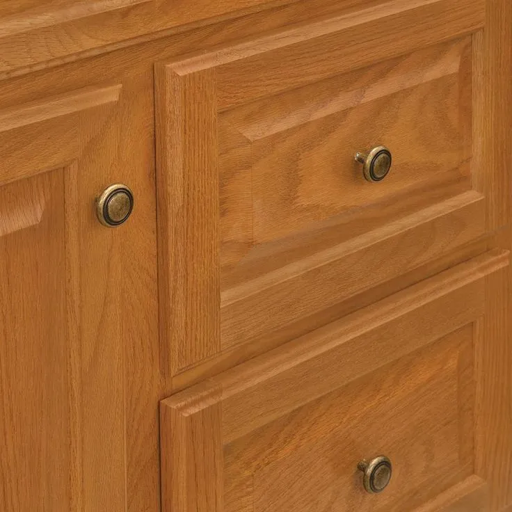 Hampton Bay Hampton 36 in. W x 21 in. D x 33.5 in. H Bathroom Vanity Cabinet Only in Oak, photo 9 of 17