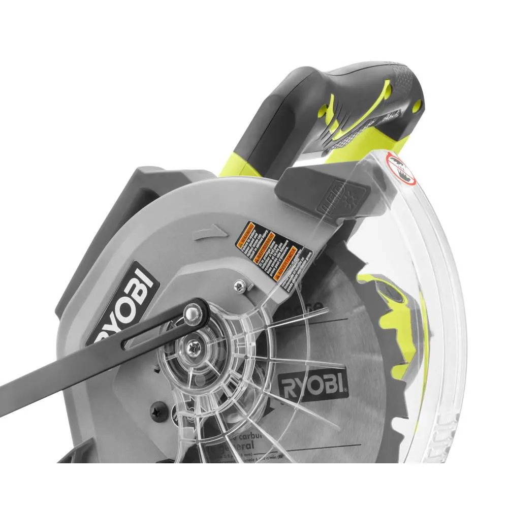 RYOBI 15 Amp 10 in. Sliding Compound Miter Saw and 18-Volt Cordless ONE+ Drill/Driver, Circular Saw Kit, photo 5 of 15