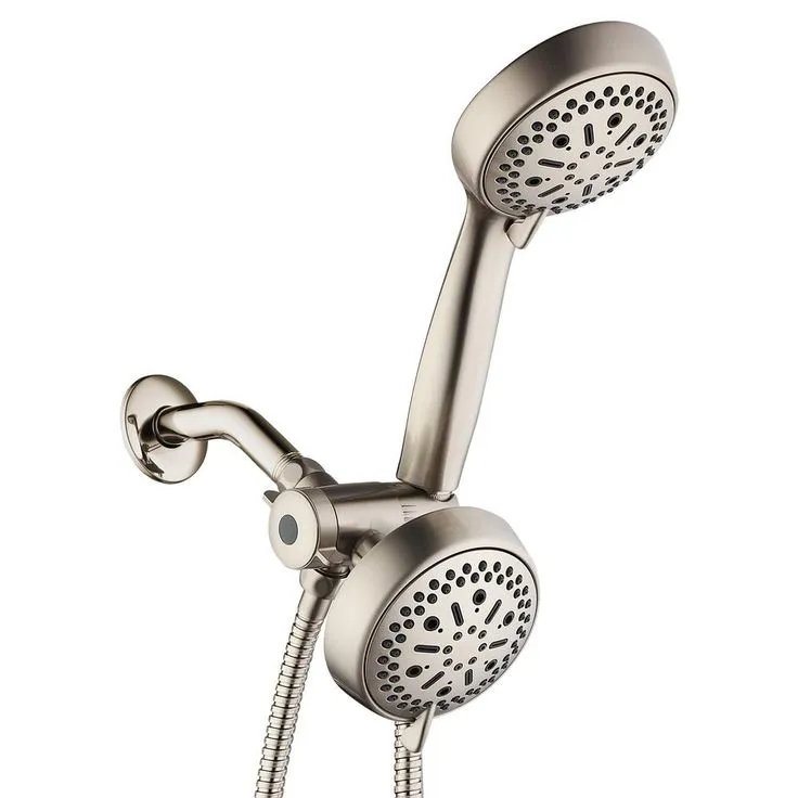 MODONA 64-spray 6 in. High PressureDual Shower Head and Handheld Shower Head in Polished Chrome, photo 8 of 8