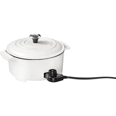 THE ROCK 3.2 Qt. White Electric Casserole Slow Cooker