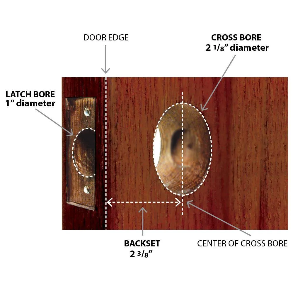 Classic Rosette 2-3/8 in. Backset Satin Nickel Passage Hall/Closet Crystal Glass Door Knob, photo 11 of 19