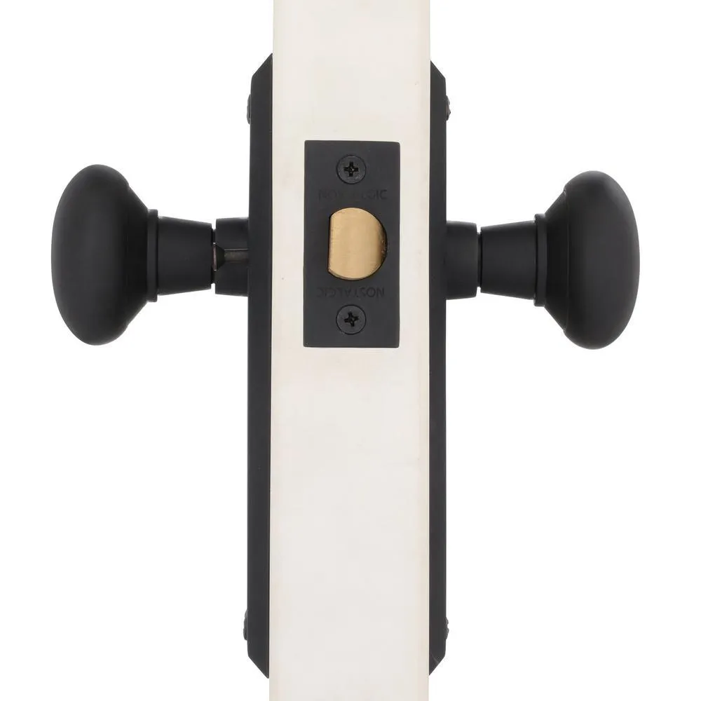 New York Plate 2-3/8 in. Backset Oil-Rubbed Bronze Privacy Bed/Bath New York Door Knob, photo 3 of 14