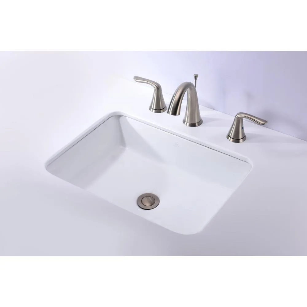 ANZZI Dahlia Series 7.25 in. Ceramic Undermount Bathroom Sink Basin in White, photo 5 of 12