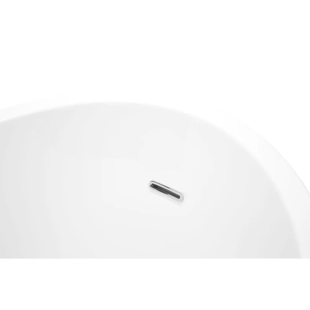 ANZZI Stratus 5.6 ft. Acrylic Freestanding Bathtub, Reversible Drain, Glossy White (67 x 29.5 x 29 in), photo 7 of 11