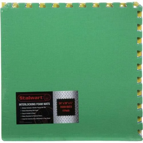 Foam Mat Floor Tiles, Interlocking EVA Foam Padding by Stalwart ? Soft Flooring for Exercising, Yoga, Camping, Kids, Babies, Playroom ? 4 Pack, photo 7 of 7