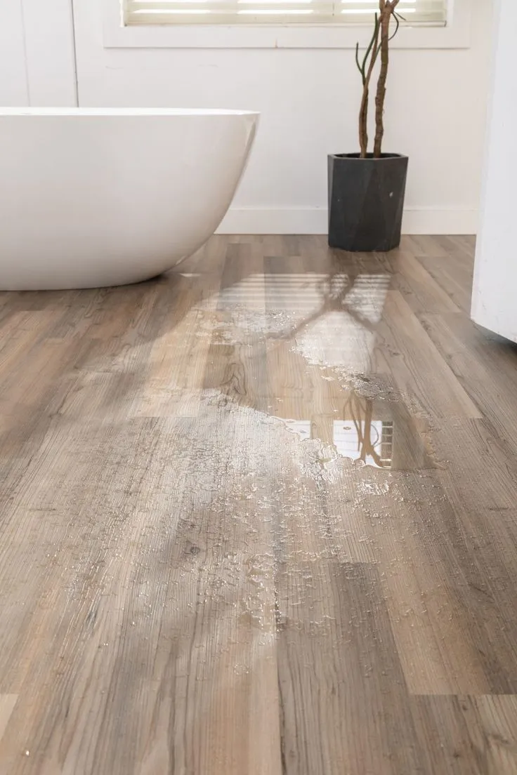 Style Selections Countrywide Brown 6-mil x 6-in W x 48-in L Water Resistant Interlocking Luxury Vinyl Plank Flooring, photo 6 of 8