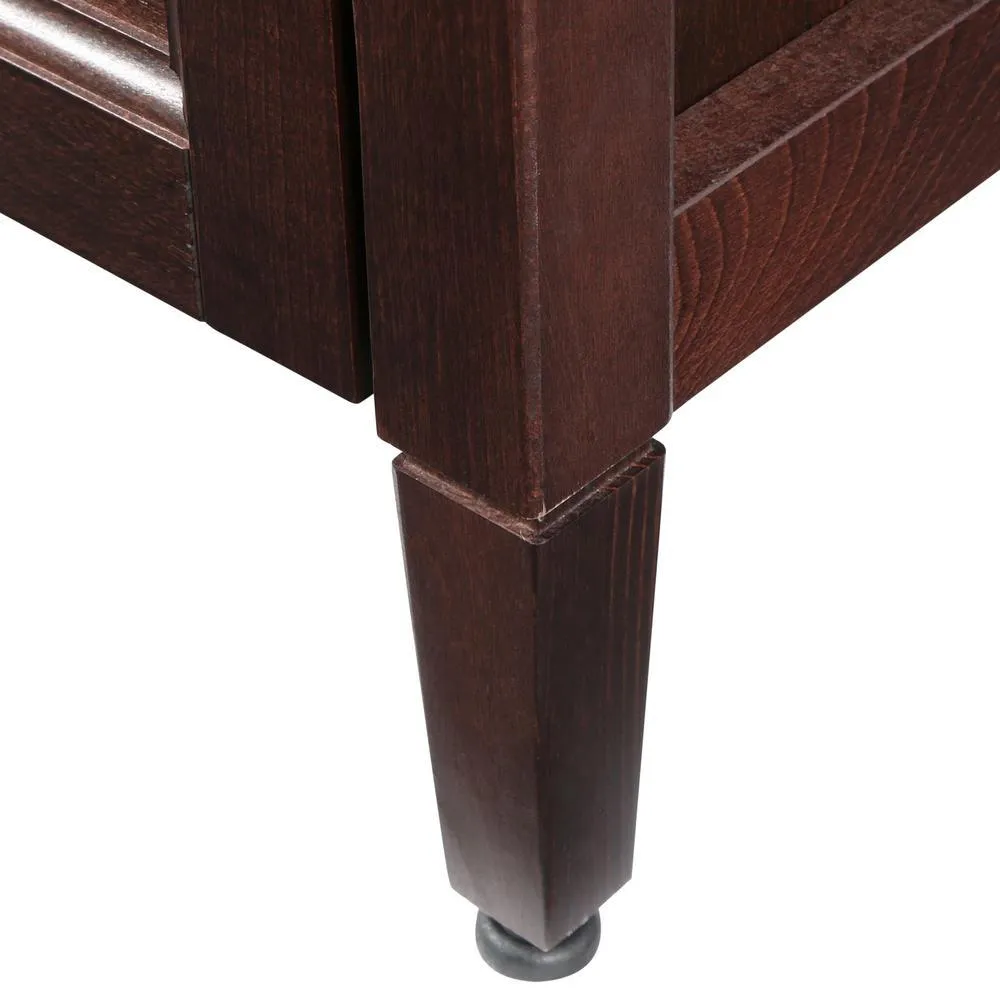 Claxby 48 in. W x 34 in H x 22 in. D Bath Vanity Cabinet Only in Chocolate, photo 8 of 33