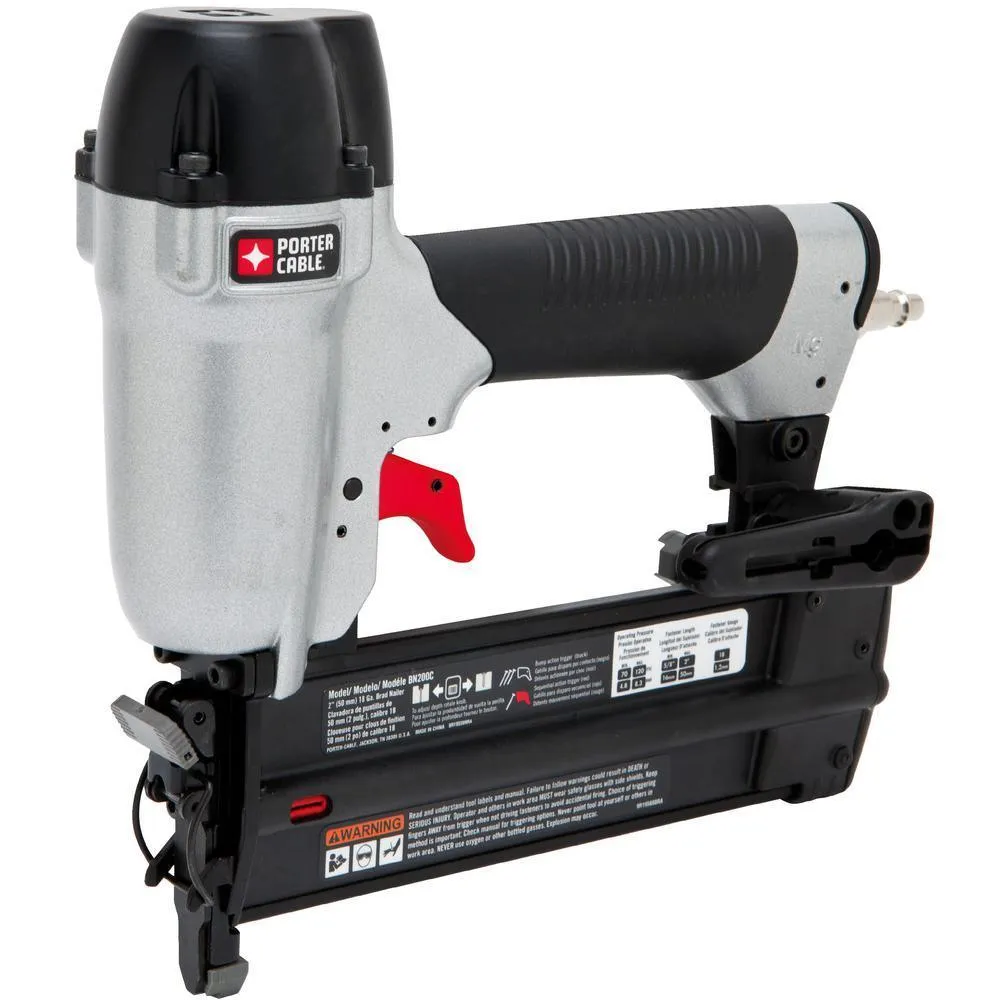 PORTER-CABLE 15-Gauge Pneumatic 2-1/2 in. Angled Finish Nailer Kit with Bonus 18-Gauge Brad Nailer Kit, photo 13 of 15