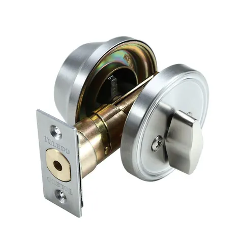 Single Cylinder Satin Stainless-Steel Deadbolt