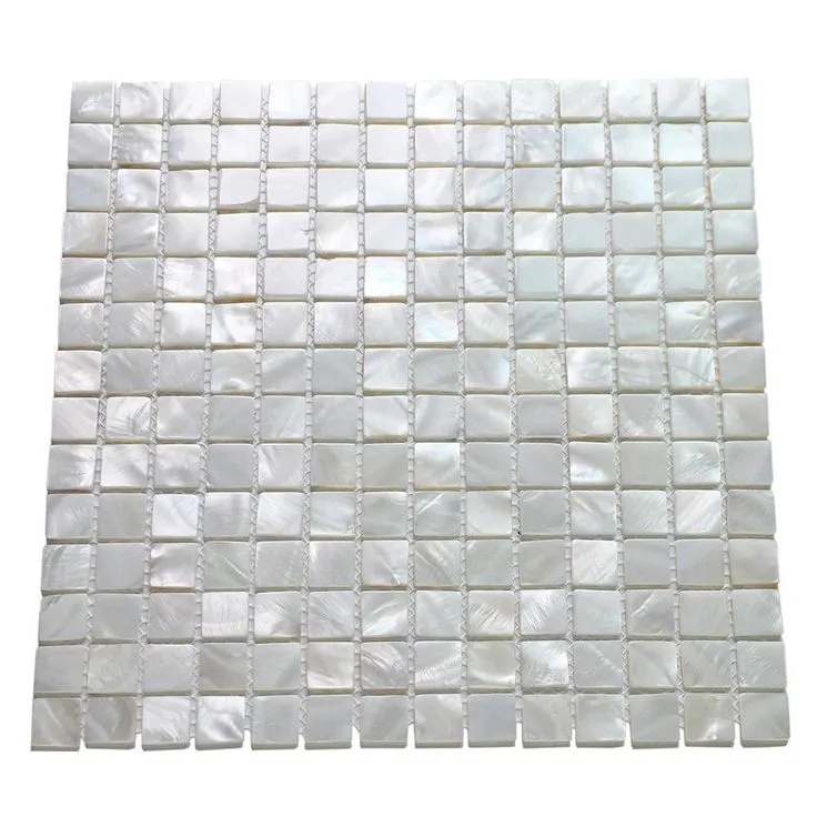 Art3d 12 in. x 12 in. Mother of Pearl Shell Mosaic Tile Backsplash in White, photo 2 of 2