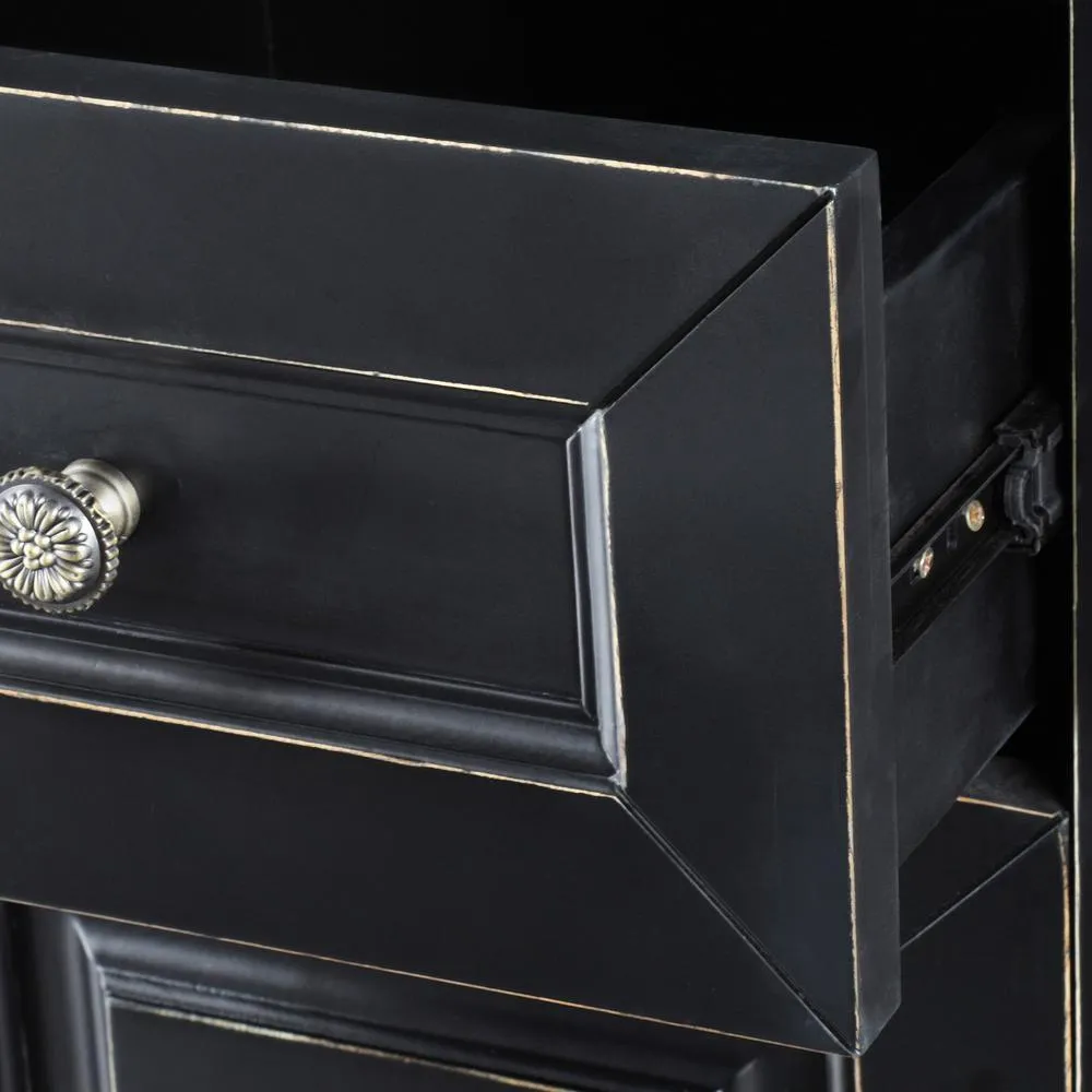 Andover 18 in. W x 16 in. D x 65 in. H Bathroom Linen Storage Tower Cabinet in Antique Black, photo 6 of 10