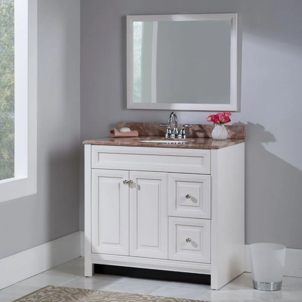 Brinkhill 36 in. W x 34 in. H x 22 in. D Bath Vanity Cabinet Only in Cream, photo 2 of 47