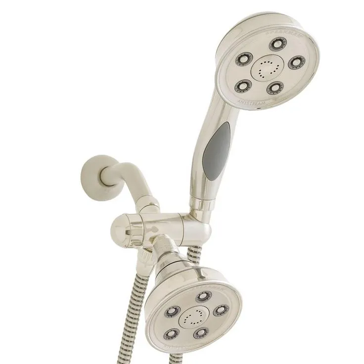 Speakman 3-spray 3.78 in. Dual Shower Head and Handheld Shower Head in Brushed Nickel, photo 2 of 2