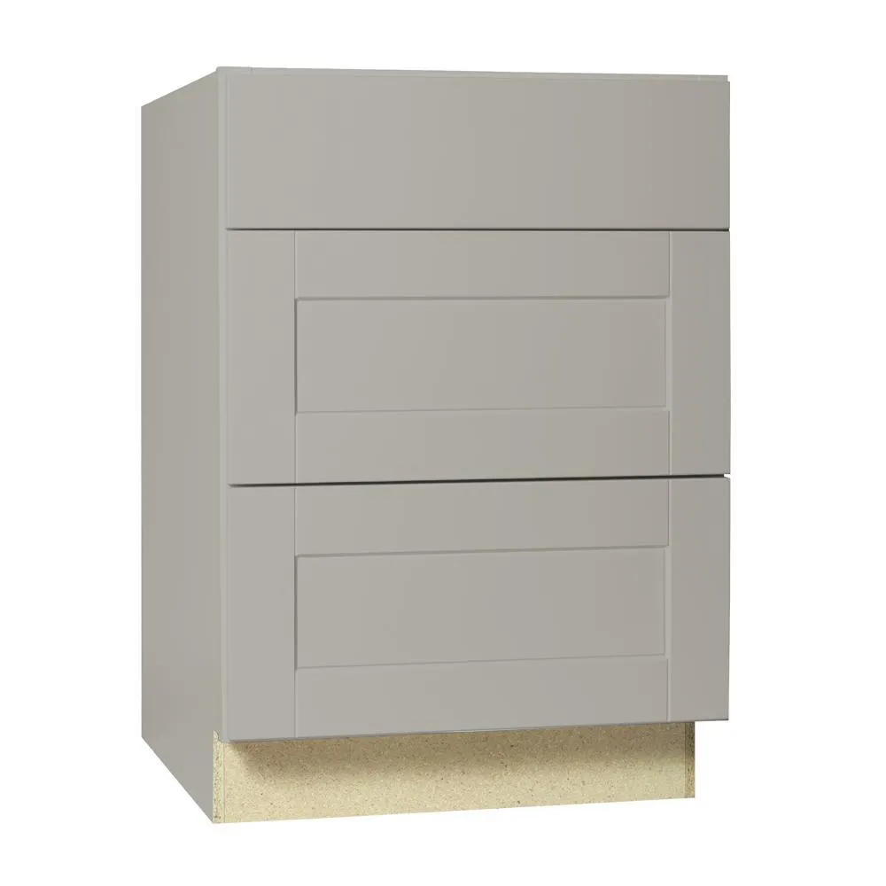 Shaker Assembled 18x34.5x24 in. Drawer Base Kitchen Cabinet with Ball-Bearing Drawer Glides in Satin White, photo 14 of 20