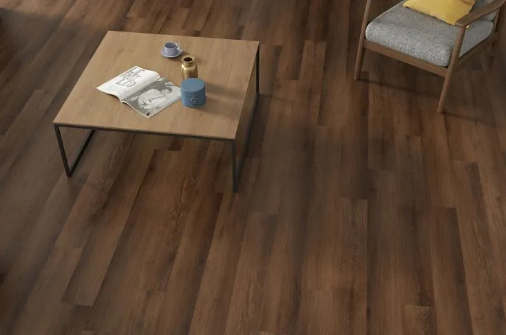 Style Selections Penny Oak 6-mil x 6-in W x 48-in L Water Resistant Interlocking Luxury Vinyl Plank Flooring, photo 3 of 8