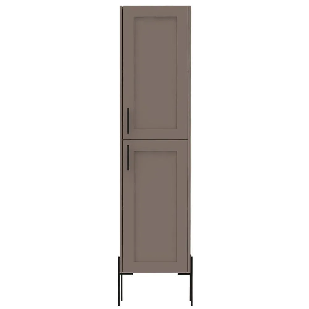 Svedin 18 in. W x 13 in. D x 71 in. H Free Standing Tall Bathroom Linen Cabinet in Taupe, photo 4 of 9