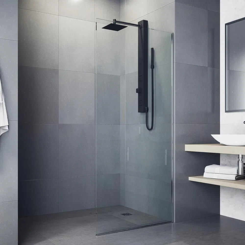 Orchid 39.375 in. 2-Jet High Pressure Shower System with Fixed Rainhead and Handheld Dual Shower in Matte Black, photo 8 of 11