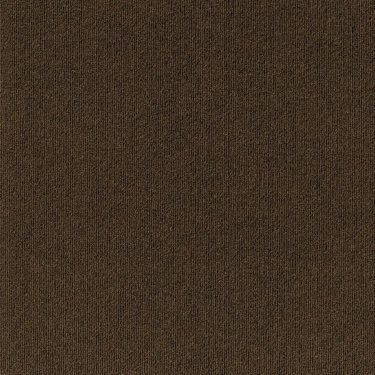Foss Peel and Stick First Impressions Chestnut Ribbed Texture 24 in. x 24 in. Commercial Carpet Tile (15-tile / case), photo 4 of 11