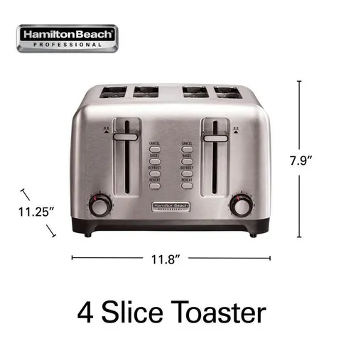 Pro 4-Slice Stainless Steel Wide Slot Toaster