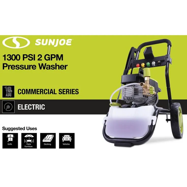 Sun Joe Commercial Series 1300 PSI Max 2 GPM Electric Pressure Washer with Wall Mount and Roll Cage, photo 5 of 9