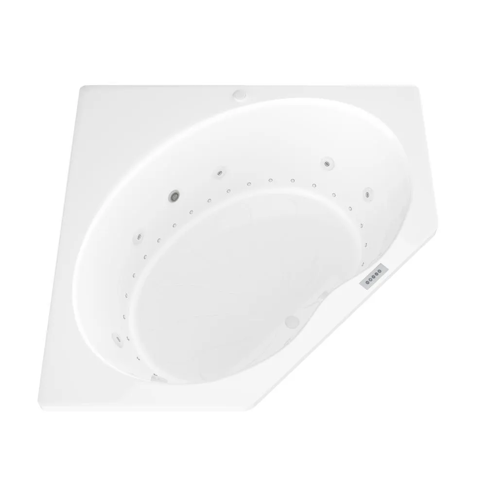 Universal Tubs Carnelian Diamond Series 5 ft. Center Drain Whirlpool and Air Bath Tub in White, photo 12 of 20