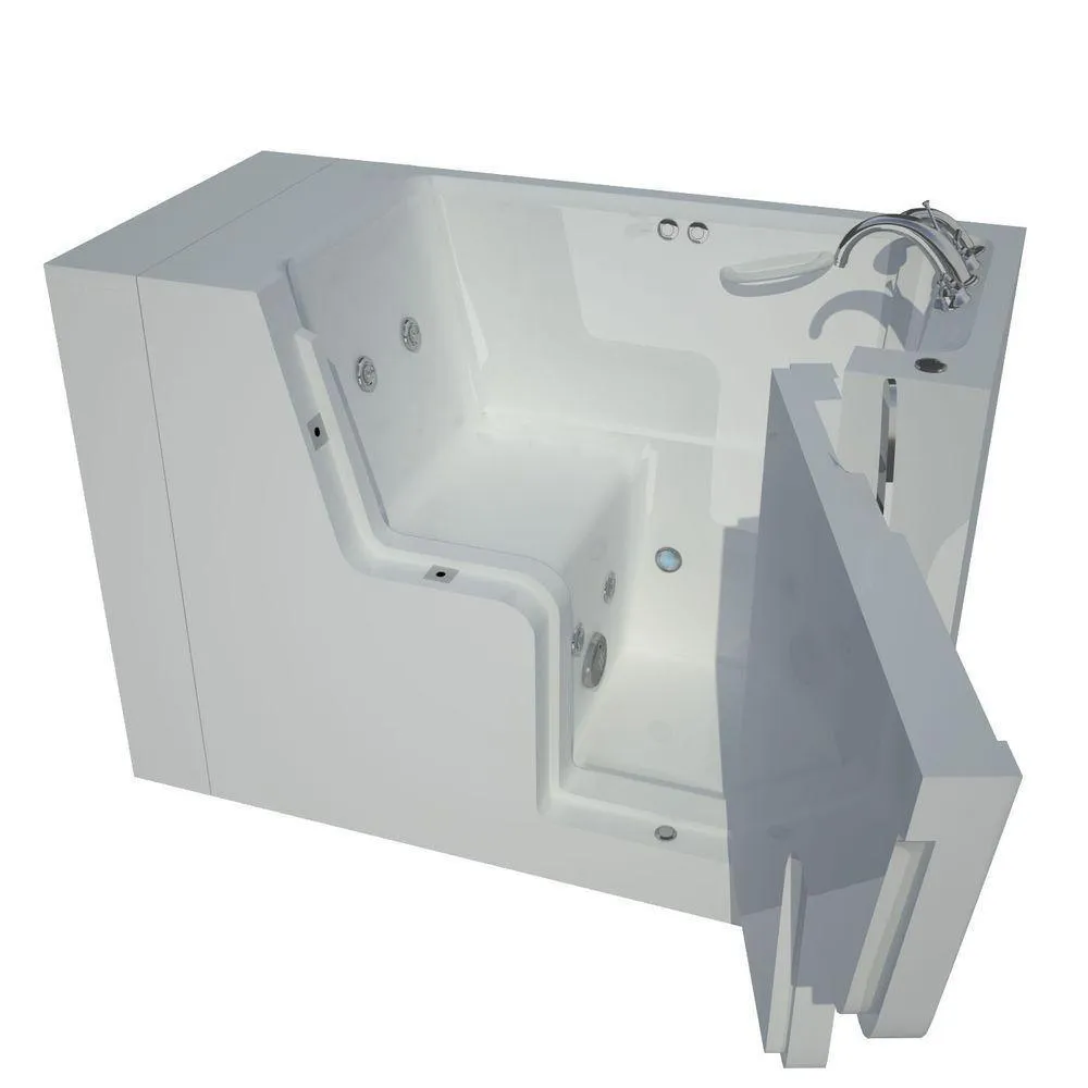 Universal Tubs Nova Heated Wheelchair Accessible 5 ft. Walk-In Whirlpool Bathtub in White with Chrome Trim, photo 12 of 19