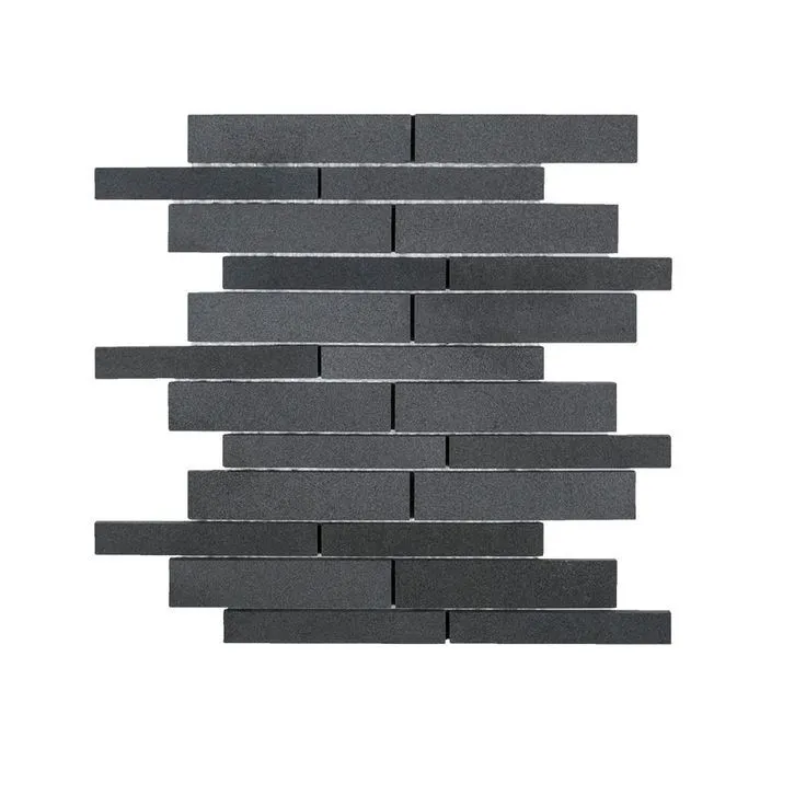 Jeffrey Court Tarmac Gray 10 in. x 11.875 in. x 8 mm Interlocking Honed Natural Stone Mosaic Tile, photo 3 of 3