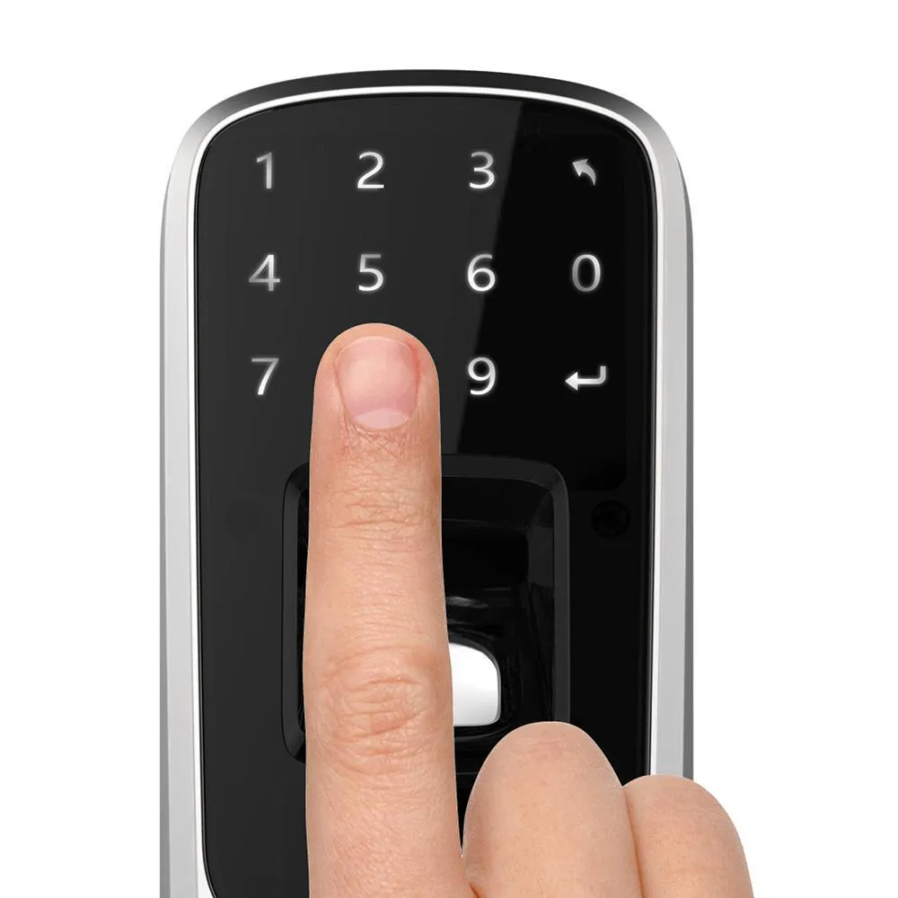 Ultraloq Satin Nickel Bluetooth Enabled Fingerprint and Touchscreen Smart Door Lock, photo 7 of 12