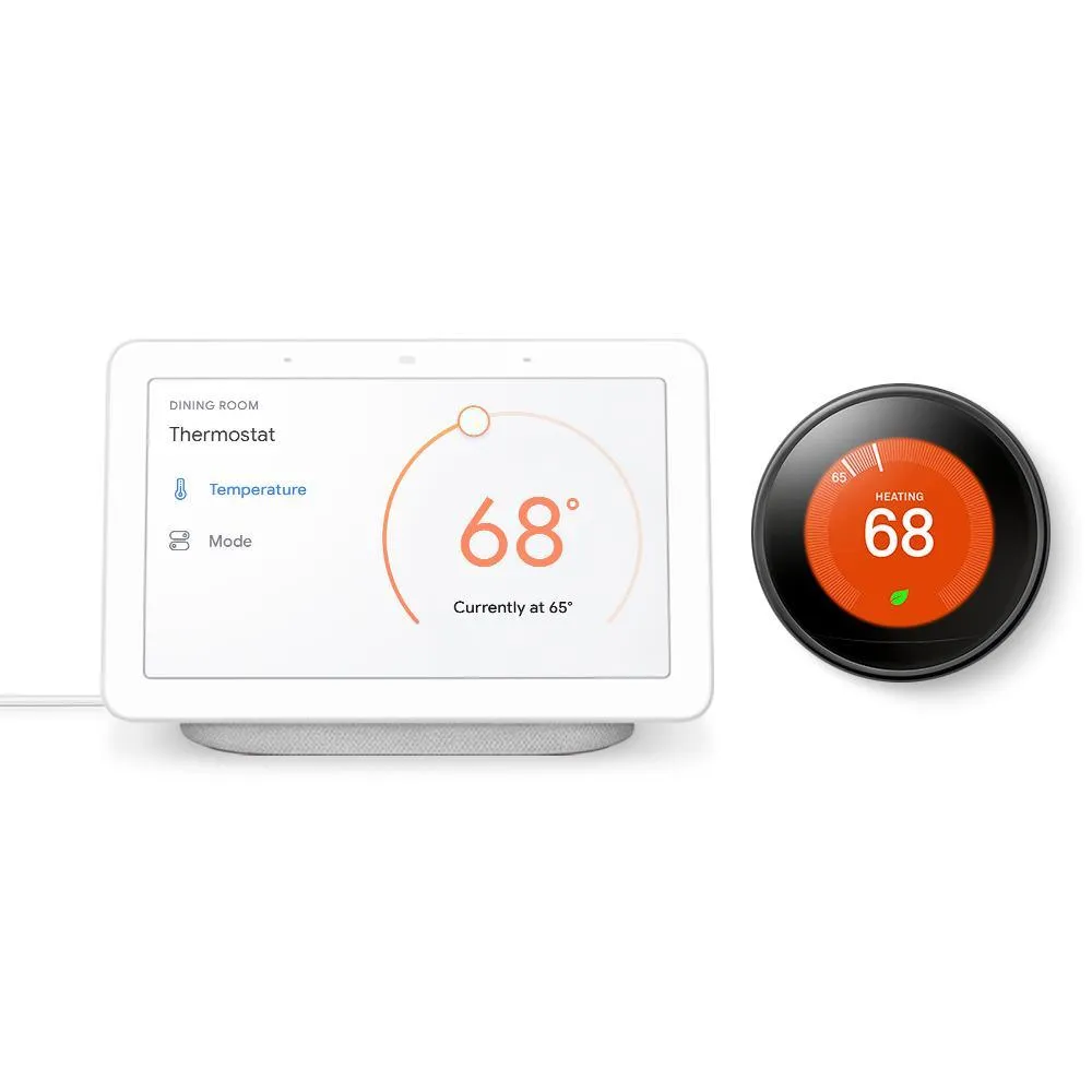 Nest Hub Chalk + Nest Learning Thermostat 3rd Gen in White, photo 10 of 20