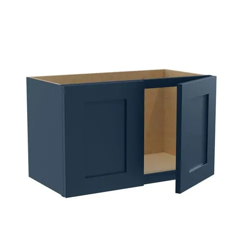 Mythic Blue Soft-Close Plywood Wall Cabinet
